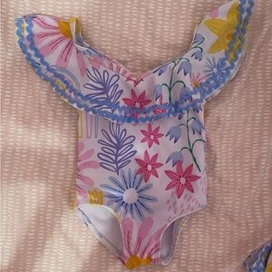 Floral Ruffle Baby Swimsuit
